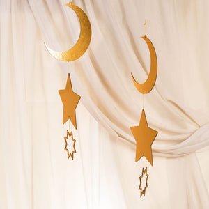 Set of 2 Ramadan Hanging Bunting مجموعة من ٢ زينة معلقة هلال و نجمة