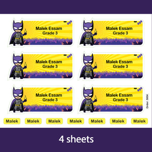 School Labels Package_Batman