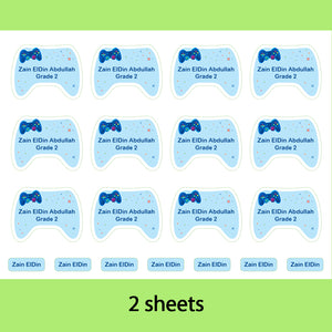 School Labels Package_Gamer