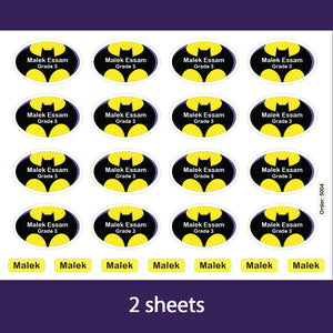 School Labels Package_Batman