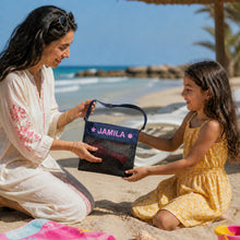 Girly Beach Bag Dark Blue - شنطة بحر بناتي كحلي