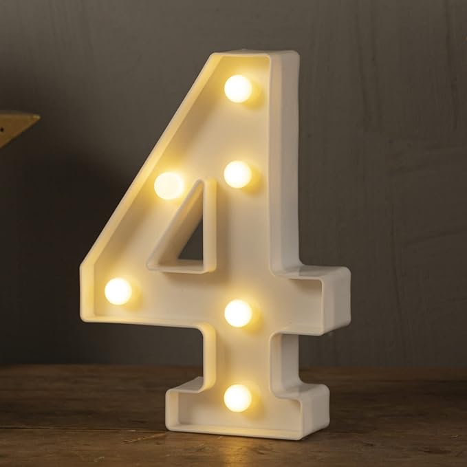 Number 4 LED Light _  إضاءة رقم ٤