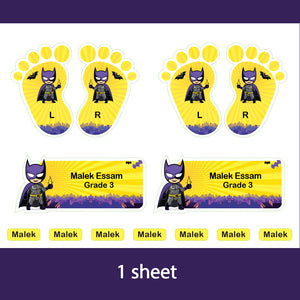 School Labels Package_Batman