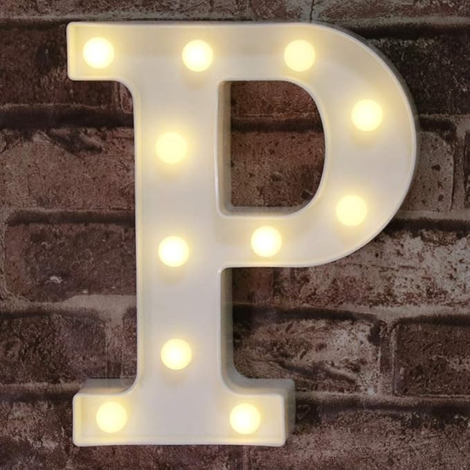 P Letter LED Light _ P إضاءة على شكل حرف