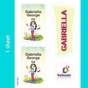 School Labels Package_Girl