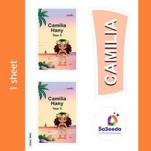 School Labels Package_Moana