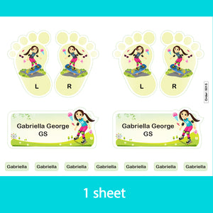 School Labels Package_Girl