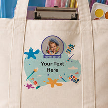 School Supply Delivery Tote Bag with Zipper & Poster Roll Holder شنطة تسليم مستلزمات المدرسة بسوستة وحامل رول اللوحات