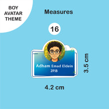School Labels Package_ Avatar Boy
