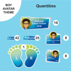 School Labels Mini Package_ Avatar Boy
