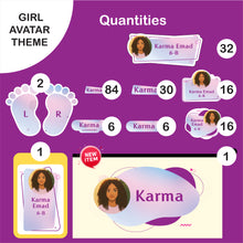 School Labels Package_ Avatar Girl