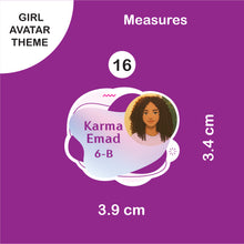 School Labels Package_ Avatar Girl