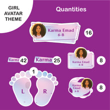 School Labels Mini Package_ Avatar Girl