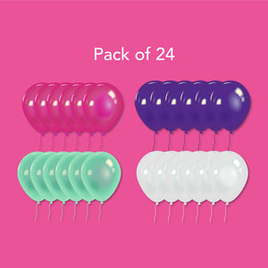 24 Balloons Mermaid Color Theme - مجموعة من 24 بالونة ألوان ميرميد