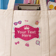 School Supply Delivery Tote Bag with Zipper & Poster Roll Holder شنطة تسليم مستلزمات المدرسة بسوستة وحامل رول اللوحات