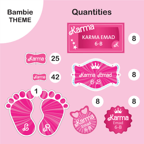 School Labels Mini Package_ Bambie