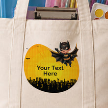 School Supply Delivery Tote Bag with Zipper & Poster Roll Holder شنطة تسليم مستلزمات المدرسة بسوستة وحامل رول اللوحات