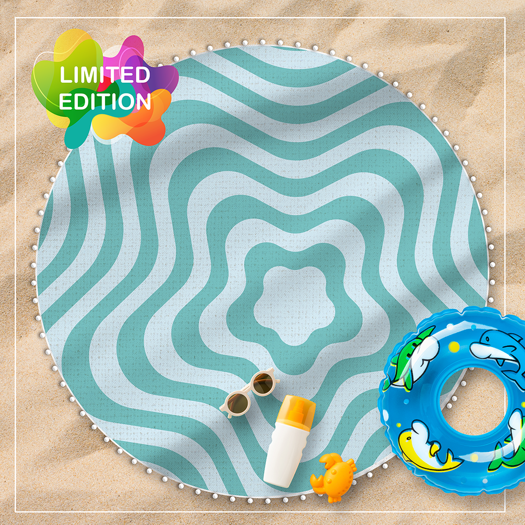 Round Beach Blanket_Waves