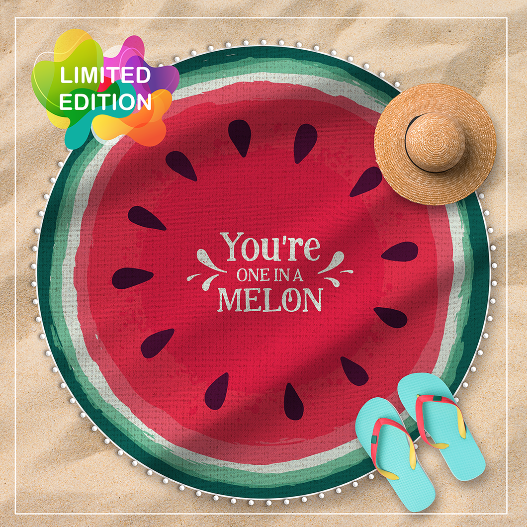 Round Beach Blanket _ Watermelon