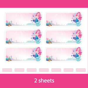 Blank School Labels _Mermaid