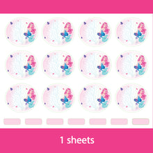 Blank School Labels _Mermaid