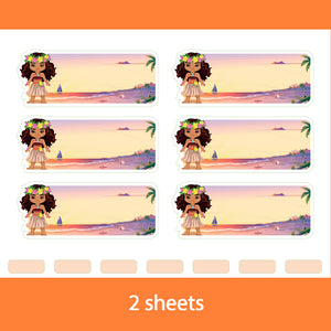 Blank School Labels _Moana