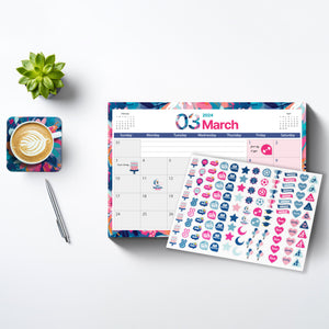 Monthly desk planner Bloom - مخطط مكتب شهري بلوم