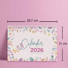 Monthly desk planner Flowers - مخطط مكتب شهري زهور