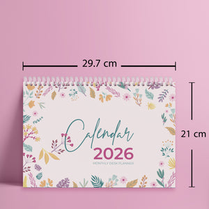 Monthly desk planner Flowers - مخطط مكتب شهري زهور