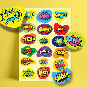 Stickers Waterproof - Comics - كوميكس
