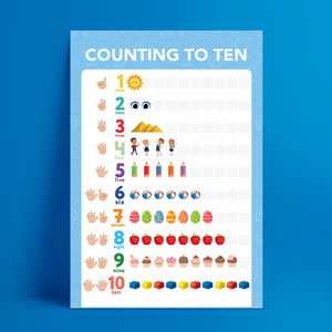 Count to ten poster _ العد إلى عشرة