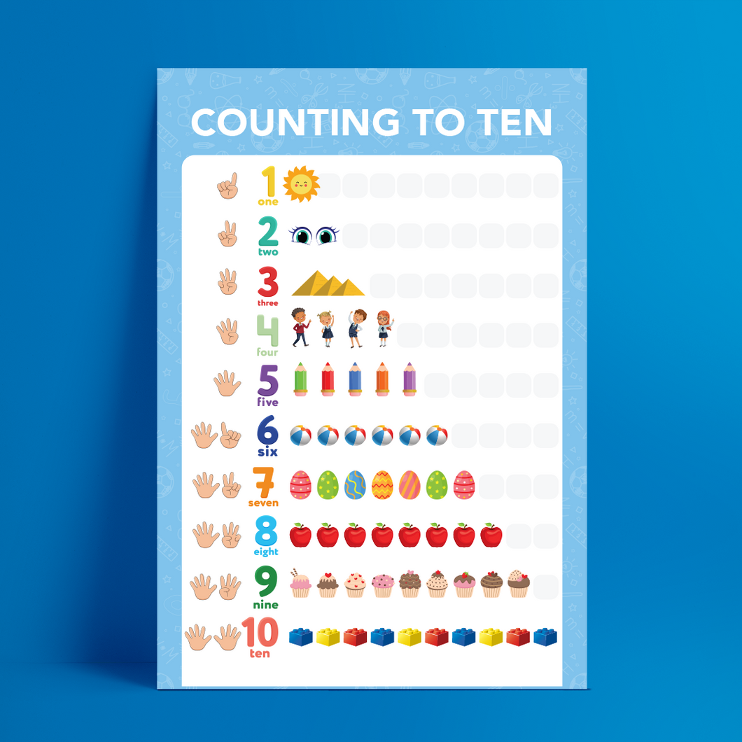 Count to ten poster _ العد إلى عشرة