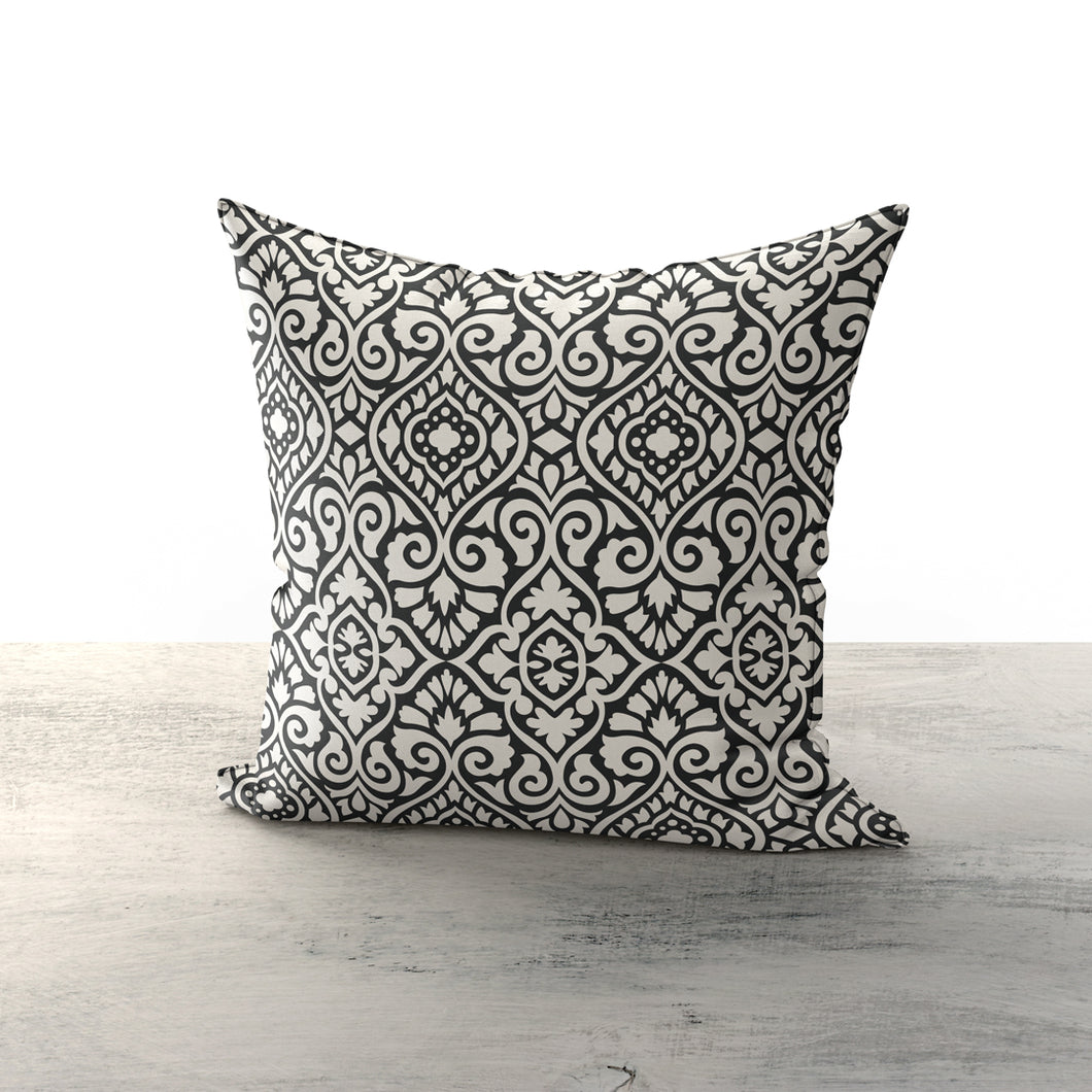 Trendy Summer Cushion Fabric Covers DAMASK Black دمشق