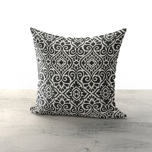 Trendy Summer Cushion Fabric Covers DAMASK Black دمشق