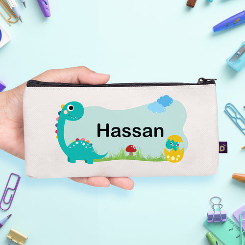 Customized pencil case Dinosaur - مقلمة بأسم طفلك
