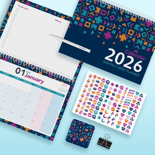 Monthly desk planner Mosaic - مخطط مكتب شهري موزاييك