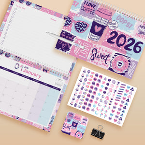 Monthly desk planner Donuts - مخطط مكتب شهري دونتس