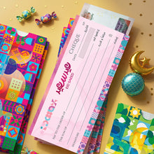 Eid Money Cheque Envelopes /Set of 6  - أظرف عيدية على شكل شيك بنكي/ مجموعة من ٦