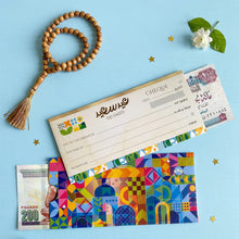 Eid Money Cheque Envelopes /Set of 6  - أظرف عيدية على شكل شيك بنكي/ مجموعة من ٦