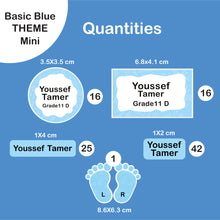 School Labels Mini Package_Basic Blue