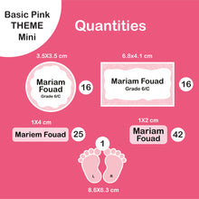 School Labels Mini Package_Basic Pink
