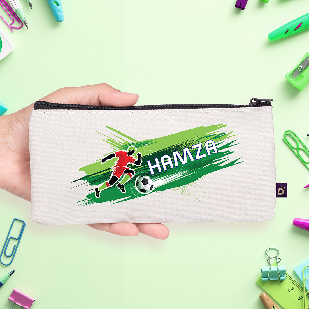 Customized pencil case Football - مقلمة بأسم طفلك