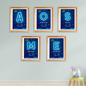 Gamer Personalized Letters Frame - Inspiring Kids - إطار الأحرف جيمر