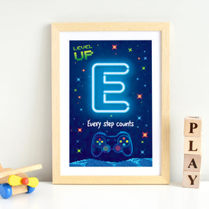 Gamer Personalized Letters Frame - Inspiring Kids - إطار الأحرف جيمر