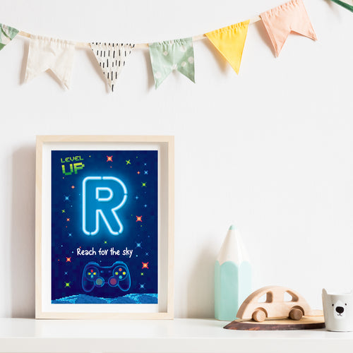 Gamer Personalized Letters Frame - Inspiring Kids - إطار الأحرف جيمر