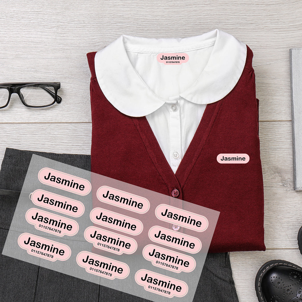 Iron Labels Mint Pink - ليبل ملابس بينك