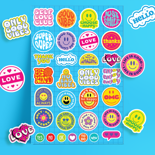 Stickers Waterproof - Positive - خليك ايجابي