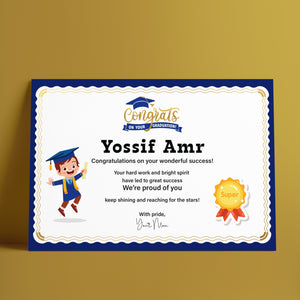 Certificate of success boys - شهادة تقدير الانجاز الدراسي أولادي