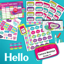 (New) School Labels Package_ Hello