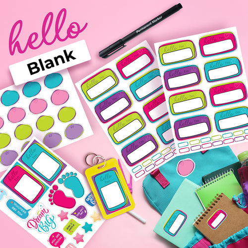 Blank School Labels _ Hello